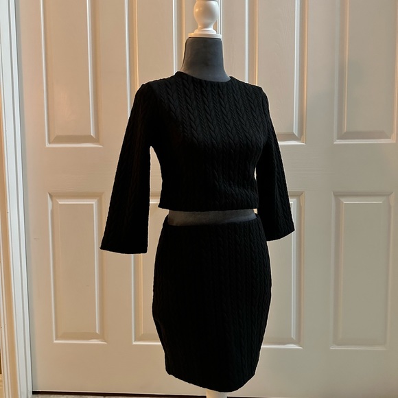 Silence + Noise, Knit Top and Skirt. Black cable knit. Skirt set. NWT - Picture 3 of 12